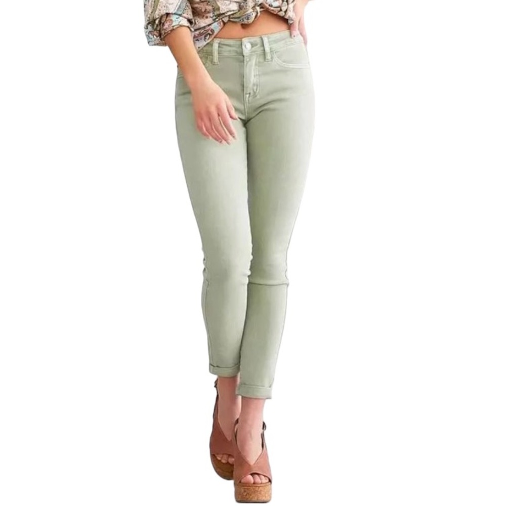 Zara Women's Skinny Jeans - Light Green